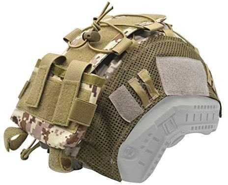 Taktischer schneller Helmüberzug und taktischer Helm-Batterietasche, Gegengewichtstasche, passend für Größe M/L Fast PJ BJ MH Helm (DD)