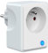 UCOMEN Prise Connectée WiFi, Suivi de consommation, 16A Type E 3680W, compatible avec Alexa, Google Home et Smart Life APP, Économie d'énergie, Commande vocale, blanc et gris,1 pack