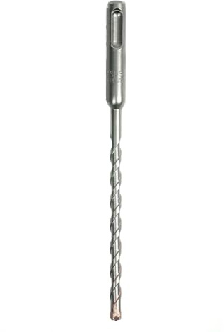 DRAAK Professional Hammer Drill Bit SDS Plus Tungsten Carbide Cross Tip PGM (For Concrete, Stone, Hard Brick, Rotary Hammer Accessories) (7mm x 210mm)