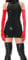 Ferceina Latex-Lederhandschuhe für Damen, sexy, Wet-Look, 60 cm, für Kostüm, Cosplay, Schwarz, Größe M, Rot/Ausflug, einfarbig (Getaway Solids), Small