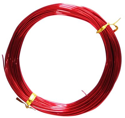 Chudeng Alambre de aluminio rojo de 50 pies, alambre de escultura de calibre 18 de 0.039 in de grosor, alambre de armadura para esculpir, alambre de metal flexible para hacer muñecas, esqueleto, manu