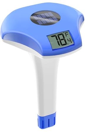 Baldr Solar Termómetro Piscina Flotante con Pantalla Digital de Fácil Lectura, Resistente al Agua IPX8, Risparmio Energetico, para Piscinas, Bañeras de Hielo y Jacuzzis