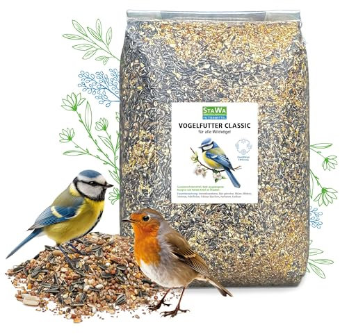 StaWa Vogelfutter Classic, Wildvogelfutter für Waldvögel und Gartenvögel, ausgewogene Ganzjahresmischung, 20 kg