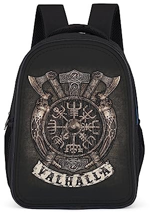 Wikinger Schädel Rucksäcke für Arbeit Reisen-Schul Rucksack-Geschenke für Mädchen und Jungen&Teenager Wikinger-2 Einheitsgröße