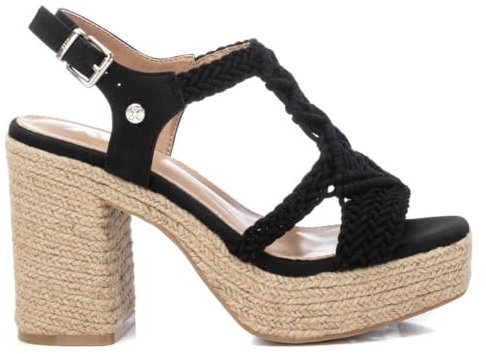 XTI - Sandalia Mujer Negro - Calzado Cómodo y Versátil - Moda casual - Modelo 14283906 (Talla 41)