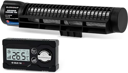 BAOSHISHAN Ventilador Enfriador de acuarios Ventilador Enfriador de acuarios con 3 Niveles de Velocidad Ajustables para el enfriamiento de peceras