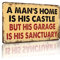Yiruhe “A Man'S Home Is His Castle But His Garage Is His Sanctuary” Auto-Enthusiasten Vintage dekorative Wandkunst, Mann Garage, Zimmer Wandkunst Dekoration (2450)