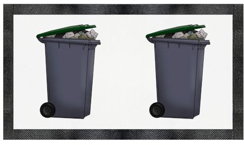 Azeeda 'Wheelie Bin' Pet Feeding Mat (PM00013648)