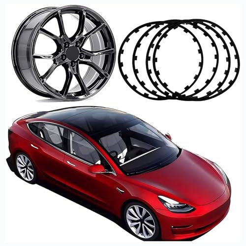 Schutzzierring FüR Autoreifen für Aixam Evolution,Schützt die Radnabe vor Kratzern und deckt kleinere Kratzer und Beschädigungen an der Radnabe ab (4 Stück)
