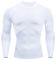 Smatstyle Kompressionsshirt Herren Funktionsshirt Langarm Schnelltrocknendes Compression Sportshirt Atmungsaktiv Laufshirt für Fitness (DE/NL/SE/PL, Alphanumerisch, M, Regular, Regular, Weiß)