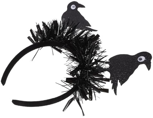 JEWEDECO Halloween- Haarreif Mit Raben-design Cosplay Headdress Für Partys Und Fotografie Leicht Und Wiederverwendbar Für Halloween-events Und Kostümpartys