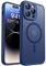 CANSHN Magnetic Compatible with iPhone 14 Pro Case(6.1 Inch), Upgraded [Full Camera Protection] [Compatible with Magsafe] [Translucent Matte] Shockproof Protective Phone Case Cover - Deep Blue