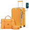 Joyway Carry On Luggage, Expandable Suitcase with Smart Luggage Cup Holder and USB Port, Orange, Carry-On 20-Inch Handbag, Travel