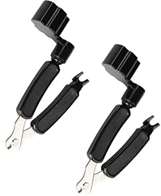 SHOWERORO 2-teiliges 3-in-1-werkzeug Zum Wechseln Von Gitarrensaiten Saitenschneider Saitenzange Für Gitarren Und Andere Musikinstrumente