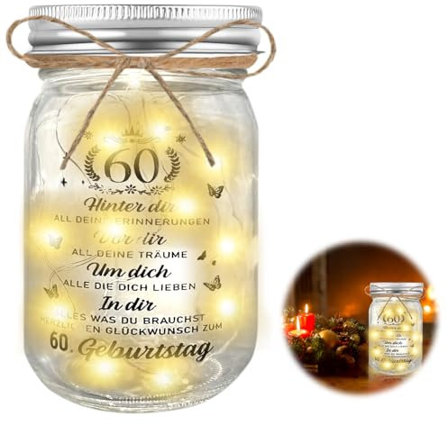 HuaMuDM Girls Boys 18th Birthday Gifts LED Bottle Light Money Gifts Birthday 18 (60 Years, A)
