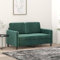 Willood 2 Sitzer Sofa mit Schlaffunktion Couch für Wohnzimmer Schlafzimmer Dunkelgrün 120 cm Samt