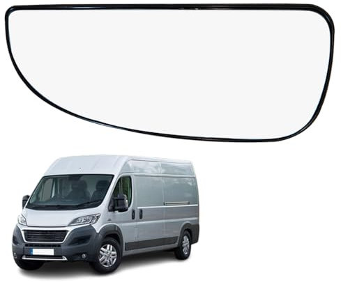Ruolin Spiegelglas Links, Außenspiegel Glas Ersatz Spiegelglas Beheizbar Links Kompatibel mit Ducato Jumper Boxer 2006-2021