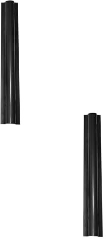 1STec 2 x 40cm Black external use cable riser guard for protecting outdoor Telephone Data Electrical wires hoses or pipes up to 25mm thick. Screw to wall capping prevents cuts vandalism or pet damage