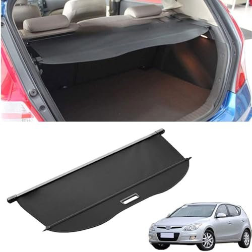 PAPEP Auto Hintere Kofferraum Hutablage für Hyundai i30 Hatchback 2009-2019, Ausziehbar Kofferraum Schutz Abdeckung Gepäckträger Frachtabdeckungen Zubehör