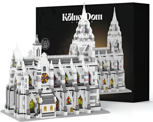 DzirePada Kölner Dom Micro Bausteine Bausatz, 3598 Stück Weltberühmtes BAU Modell Spielzeug, Stadt Serie Architektur Mini Klemmbausteine Kit, Ideen Geschenke für Kinder und Erwachsene