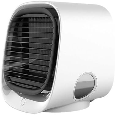 Airabreeze Portable Air Conditioner,Vital Breeze Ac,Climatiseur Portable, Climatiseur Mobile Silencieux,300 ML Mini Rafraichisseur d'air avec 3 Vitesses & Veilleuse colorée pour Maison/Bureau (Blanc)