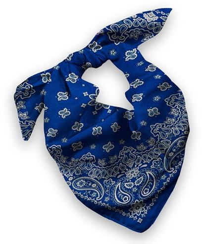 Every-ville Baumwolle Bandana, Halstuch, Paisley, Unisex, Marineblau