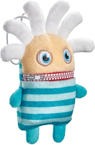 Schmidt Spiele 42666 Sorgenfresser, Aye-Q, 10,5 cm, Plüschfugur, Türkis | Schlüsselanhänger