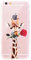 CrazyLemon pour iPhone 6 Plus 6S Plus Coque, Transparente TPU Souple Silicone Bumper Scratch Résistant Creative Coloré Motif de Protection Coque pour iPhone 6 Plus / 6s Plus 5,5 - Girafe Manger Rose