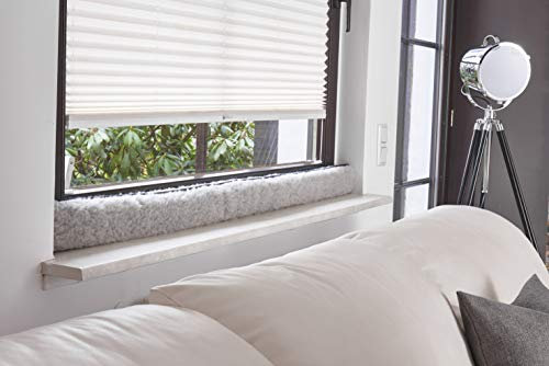 K. & N. Schurwolle 551 Schurwoll-Zugluftstopper für Fenster 150 cm, Grau