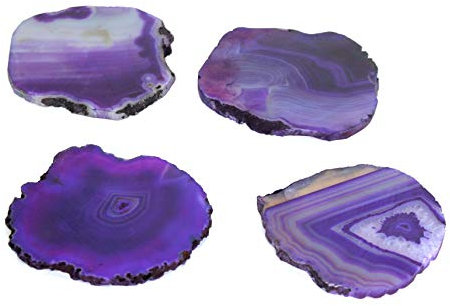 eSplanade Untersetzer aus natürlichem Achat, für Bar, Bier, Kaffee, Tee, 4 Stück