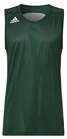 adidas Herren 3G Speed Reversible Jersey, Dark Green / White, XXS