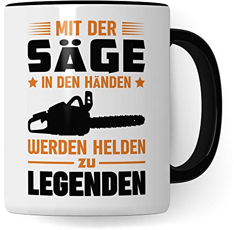 Pagma Druck Holzfäller Tasse, Kettensäge Waldarbeiter Geschenk für Förster Forstwirt Männer Sägen Kaffeebecher, Spruch Wald Holz Becher Geschenkidee, Waldarbeiten Kaffeetasse lustig