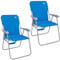 #WEJOY Klappstuhl 2er Set Leicht Tragbar Campingstuhl Faltbar Stark Stabil Langlebig für Garten Balkon und Festival Outdoor als Angelstuhl Camping Stuhl Max Hold bis 136 kg Blau
