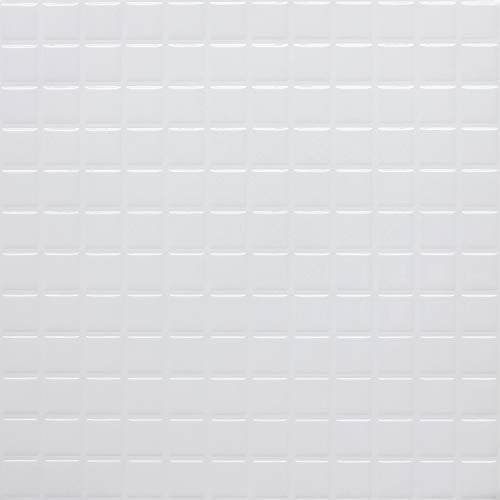 Profesticker 9 Blätter Fliesenaufkleber Selbstklebende Klebefolie 3D Fliesen Aufkleber Klebefliesen Fliesendekor Fliesenfolie Bordüre (Mosaik Weiß)