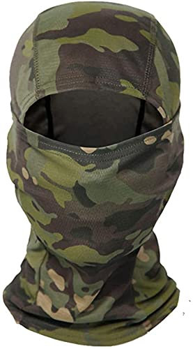 Bessy shop Sturmhaube, Atmungsaktive Vollgesichtsmaske Multifunktionale Sonne UV-Schutz Sturmhaube für Herren Damen Outdoors Sport Jagd Radfahren Motorrad Ski Sport Camouflage.