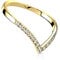 Treuheld® Edelstahl Ring mit Spitze und Kristallen | Farbe: Gold - Größe: 60