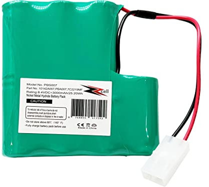 ZZcell® Ersatz-Akku für Water Tech 10142A007, PBA007, 7C2219MF MTC 3937 Megatech Staubsauger, 8,4 V, 3000 mAh
