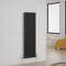 Warmehaus Traditional Radiator Double Column Black Vertical Cast Iron Style Central Heating Tall Radiator - 1500x470mm