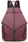 Kono Mochila de Lona, Bolso Antirrobo para Mujer, Casual Mochila con Estilo Vintage, Gran Capacidad, para Trabajo, Escuela, Universidad, Viajes Diarios(Burdeos)