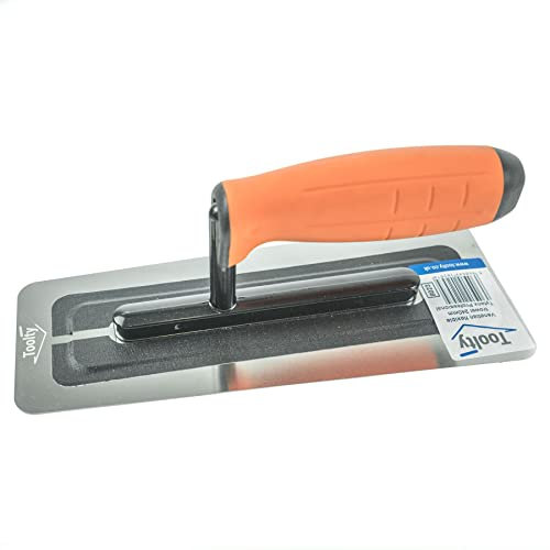 Toolty Flexible Stainless Steel Venetian Plastering Trowel - 240mm - 9.5 - Putty Trowel, Mortar Trowel, Finishing Trowel - Rubber Handle, Professional, DIY - TLTY-8023