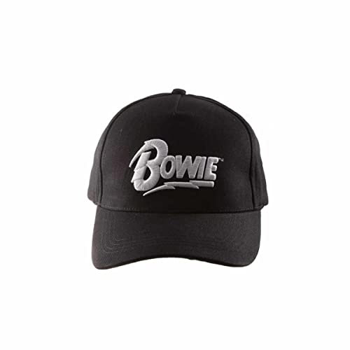 David Bowie Baseballkappe Logo (Einheitsgröße) (Schwarz, Weiß)