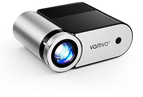 Mini Projector, Vamvo Portable Projector Full HD 1080P Supported, Movie Projector for Home Theatre, Compatible with iOS/Android Smartphone, Laptop, TV Stick, PS4, HDMI/USB Interfaces