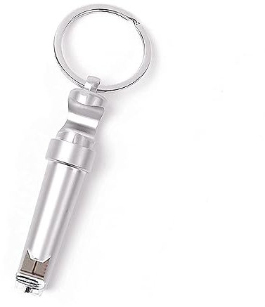 Update Mini Keychain Corkscrew, 3 In 1 Portable Bottle Opener Wine Bottle Corkscrew Key Ring, Wine Beer Opener for Backpack Camping Kit Waiters (Silver)
