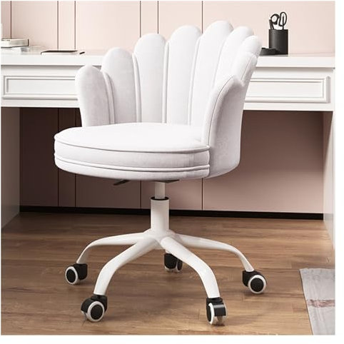 Samt-Schminkstuhl mit Rollen – Bequemer Make-up-Stuhl für Wohnzimmer, Schlafzimmer oder Home Office – moderne goldene Beine – niedlicher und stilvoller Arbeitsstuhl