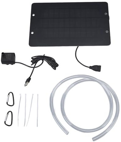 Solar Springbrunnen, 6V 10W Solar-Wasserbrunnen Vogelbad Brunnen USB Schnittstelle Mit Wasserpumpe Wasserleitung Solar Teichpumpe für Garten, Vogel-Bad,Teich,Fisch-Behälter