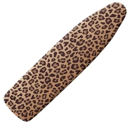 Pzuqiu Leopard Print Ironing Board Cover Universal Iron Board Cover for Ironing Board Extra Wide Durable Ironing Board Cover with Hook and Loop