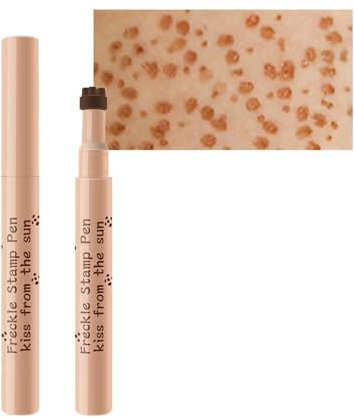EONFAVE Freckles Pen, Natürlicher Braun Sommersprossen Stift, Flüssiger Brown Sommersprossen Stempel, Langlebig & Wasserdicht Freckles Pinsel für Natürliche mühelose Sunkissed Makeup