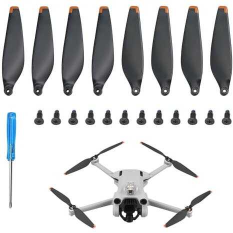 APOMOONS 8pcs Propellers for DJI Mini 3 Pro and Mini 4 Pro - Replacement Accessories With Screws and Screwdrivers