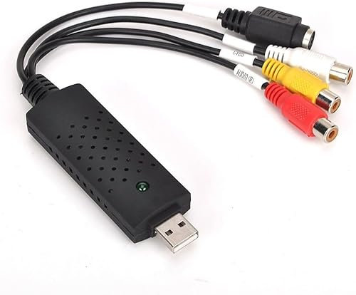 USB-AV USB 2.0 Audio/Video Grabber Converter VHS a Digital Converter, RCA TV a PC, MAC, digitalizza e modifica video da video analogico VCR VHS DVD scheda di acquisizione microscopio esterno con set