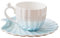 GREENADSCAPE Set Tazzine Da Caffè in Ceramica Con Piattino Stoviglie Tazza Da Latte Bordo Liscio Colore Brillante Per Casa E Caffetteria